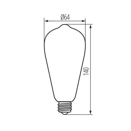 LED žiarovka E27 Edison ST64 7W = 60W 806lm 2700K teplá biela Clear XLED Filament Kanlux
