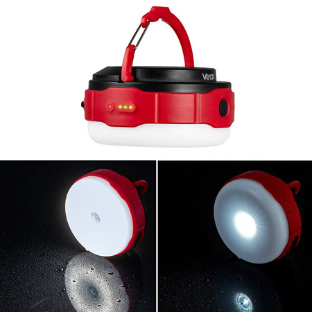 Nabíjateľná LED kempingová baterka 500lm 3000K-6500K Solárna USB-C Powerbank VA0100 VAYOX