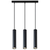 Stropné závesné svietidlo s presahom 3x GU10 nastaviteľné matné čierne Keon Masterled
