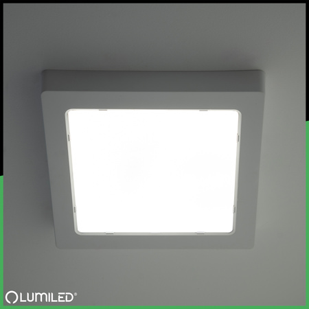 LED stropné svietidlo na povrch 18W Square 4000K GLOW White LUMILED