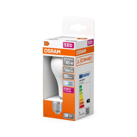 LED žiarovka A60 E27 6,5W = 45W 600lm 4000lm neutrálna biela 200° STAR CLASSIC Osram
