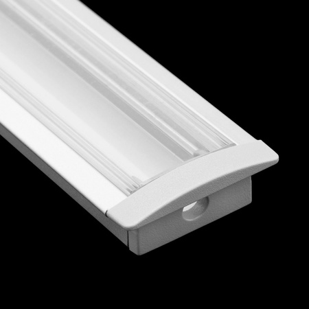 Profilová koncovka KM39K-S-O s otvorom sivý plast