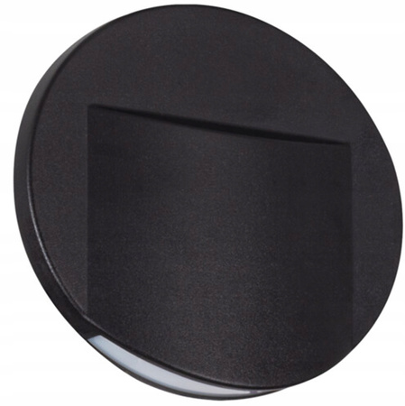 Schodiskové svetlo LED 0,8 W 15 lm 3000 K teplá biela okrúhle čierne Erinus Kanlux