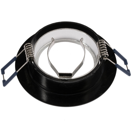 Svietidlo HALOGEN na zapustenú montáž Pohyblivé okrúhle čierne kartáčované GU10