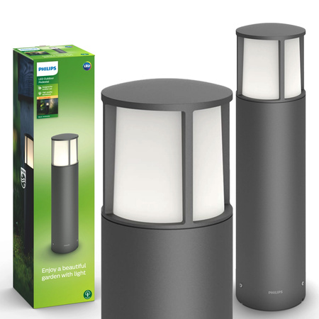 Záhradná vonkajšia lampa PIPE 40cm LED 5,5W 600lm 2700K IP44 Skladom Philips