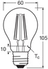 LED žiarovka E27 A60 7W = 60W 806lm 2700K teplá biela 300° Filament BASE Osram