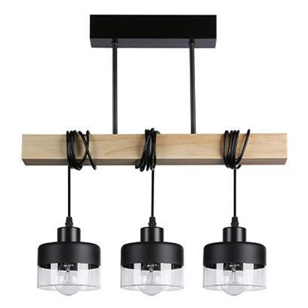 Stark Masterled 3x E27 čierno-hnedé závesné svietidlo