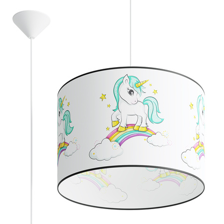 Stropné závesné svietidlo E27 Luster Oval Multicoloured Modern Unicorn Sollux