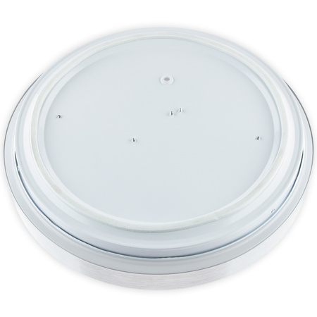 Plafond Stropné svietidlo 2x E27 Kúpeľňa Povrchová montáž 140° IP44 Okrúhla strieborná Solen Masterled