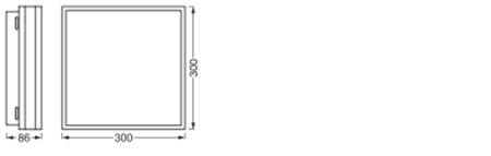 Plafond LED stropné svietidlo Povrchová montáž 26W 1400lm CCT Stmievateľné štvorcové čierne SMART+ WiFi Magnet Ledvance