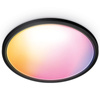 Plafond LED povrchová stropná lampa 22W 2600lm 2700-6500K RGB + TW 42,3cm čierna okrúhla Smart SMART WiFi Bluetooth App Superslim WiZ