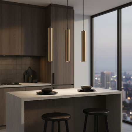 Stropné závesné svietidlo 3x GU10 Gold LUNGOMARE Sanico Goldlux