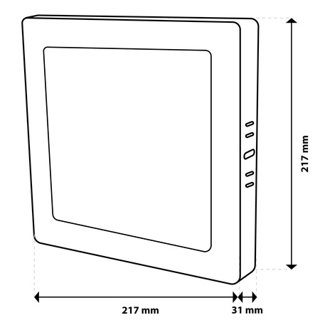 LED stropné svietidlo na povrch 18W Square 4000K GLOW White LUMILED