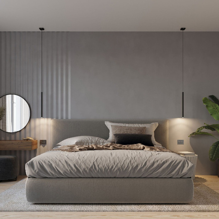 Závesné stropné svietidlo Tuba 5x G9 Tubular Hanging Black Moderné svietidlo Sollux