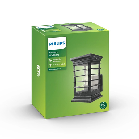 PATIO myGarden E27 IP44 sivá PHILIPS LED fasádna nástenná lampa