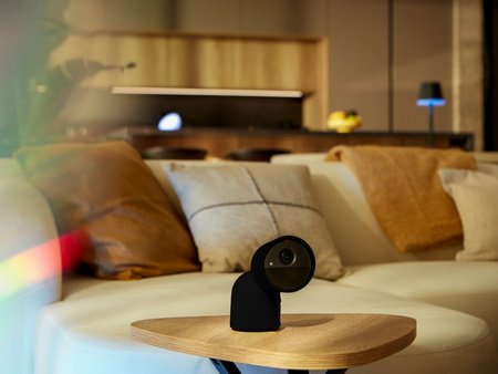 Vnútorná káblová kamera IP 2K QHD 1440p CMOS Black Zigbee WiFi SMART Bezpečnostná kamera Secure Philips HUE