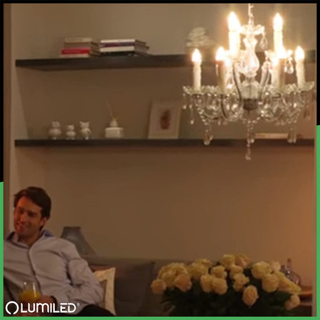 LED žiarovka E14 sviečka B35 2,5W = 25W 249lm 3000K teplá biela 180° LUMILED