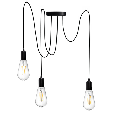 Stropné závesné svietidlo ARANE PAZYK 3 ramená pre LED 3x E27 LUMILED