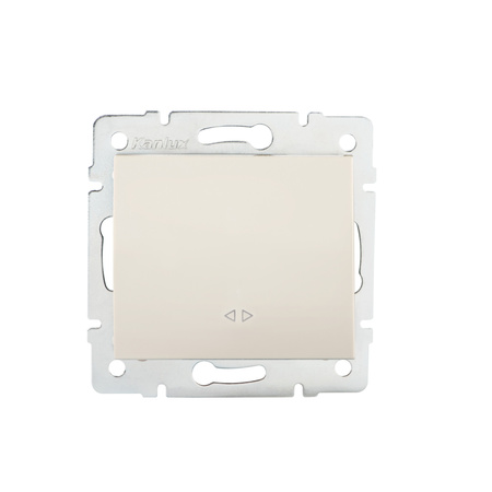 Prepínač krížový konektor 10A štvorcový béžový LOGI Kanlux