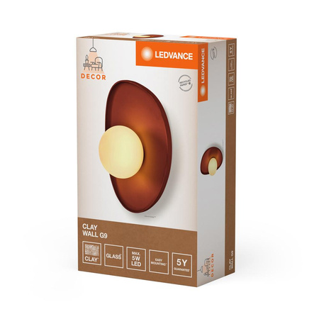 Dekoratívne nástenné svietidlo Povrchová nástenná lampa G9 Brown Decor Ledvance