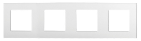 Povrchový vertikálny štvornásobný rám pre zásuvku biely OFFICE Kanlux