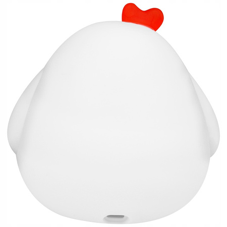 Detské stolové LED nočné svetlo 1W 17lm 3000K teplé 360° biele Chicken Masterled