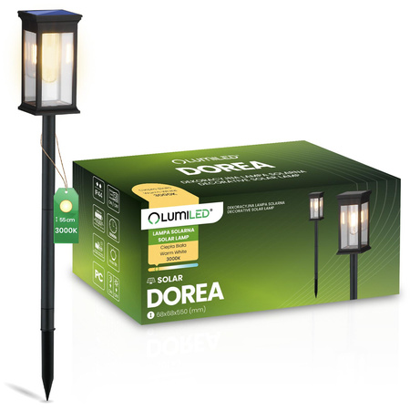 LED DOREA Solar Garden Outdoor Driven IP65 Dekoratívne pólové svietidlo LUMILED