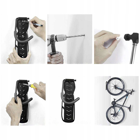 Bicykel Nástenný montážny háčik Silný ISO TRADE