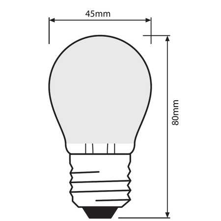 LED žiarovka P45 E27 3W 270lm 4000K neutrálna biela Ecolight