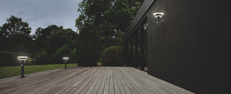 Vonkajšie nástenné svietidlo LED 6W 400lm 3000K IP44 čierne so senzorom pohybu a súmraku Endura Ledvance