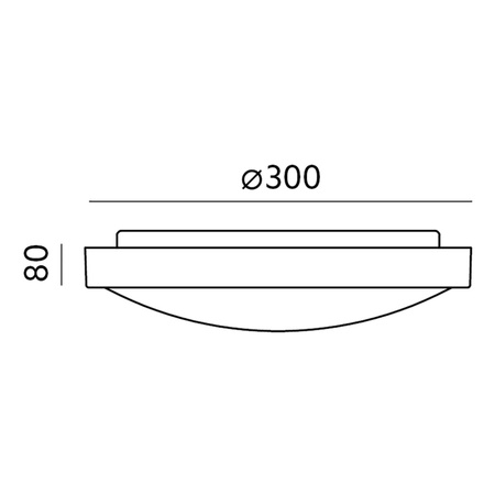 LED stropné svietidlo pre kúpeľňu Povrchová montáž 18W 4000K IP44 ZOE White 30cm
