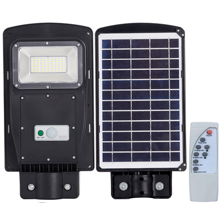 Solárny reflektor 3W 250lm 6000K, studená biela 120° Black IP65 so súmrakovým senzorom Street Sanico Goldlux