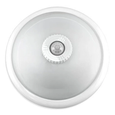 Plafond Stropné svietidlo 2x E27 Povrchová montáž so snímačom pohybu Okrúhly biely Masterled