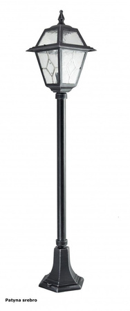 Záhradná lampa Vonkajšia stĺpová lampa E27 Vitráž K 5002/2 N 110cm čierna Su-Ma