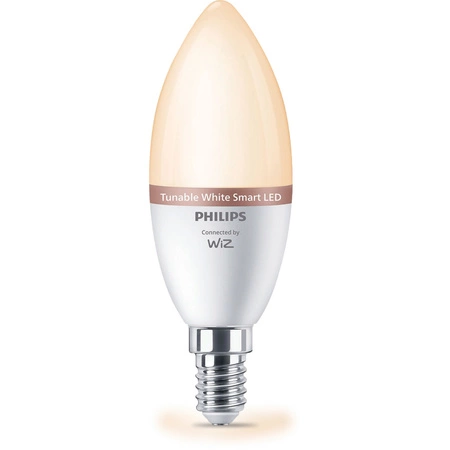 LED žiarovka E14 sviečka C37 4,9W = 40W 470lm 2700-6500K TW Smart SMART WiFi Bluetooth App WiZ Philips