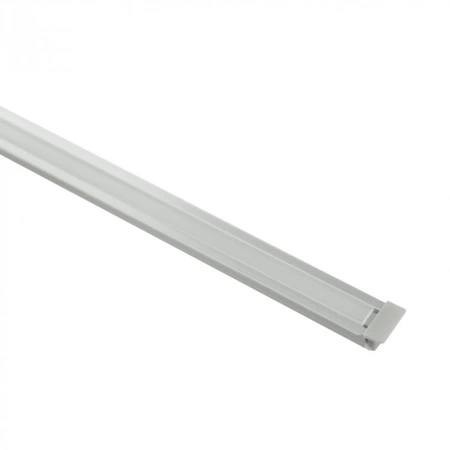 Zapustený eloxovaný hliníkový LED profil 2 m s matným difúzorom pre LED pásy + koncové krytky Séria Ecolight PW