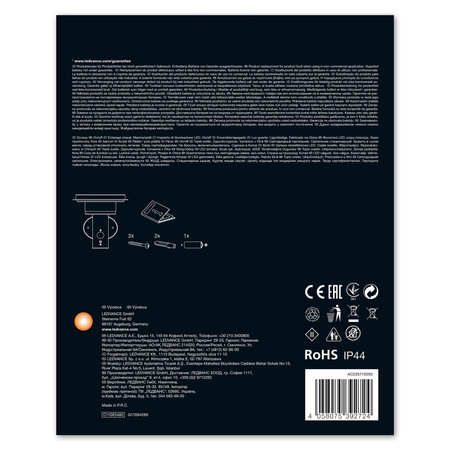 Vonkajšie nástenné svietidlo LED 6W 400lm 3000K IP44 čierne so senzorom pohybu a súmraku Endura Ledvance