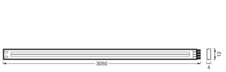 LED pásik vonkajší COB 15W 1100lm 3000K IP44 biely COB pásik Ledvance