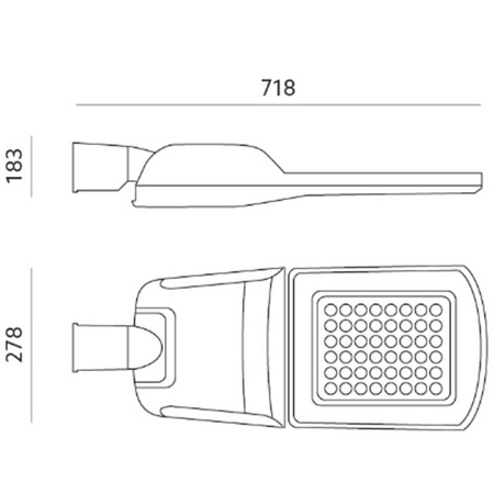 LED pouličné svietidlo Nové pouličné svietidlo 100W 17000lm 4000K KOBI