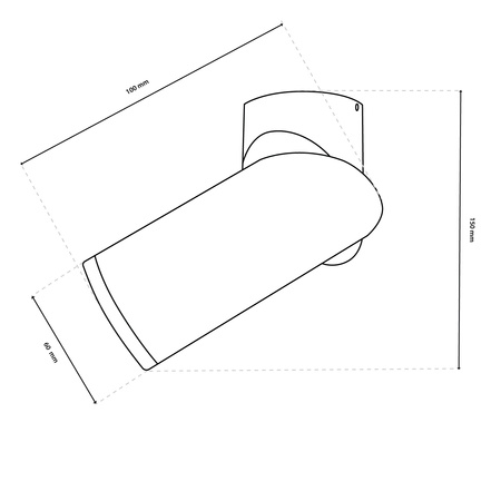 Stropné svietidlo Plafond SPOT TUBA Reflektor Halogénové šikmé svietidlo GU10 TABULA LUMILED