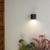 Záhradné nástenné svietidlo Vonkajšie svietidlo GU10 čierne