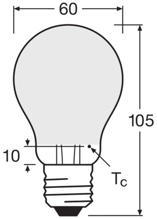 LED žiarovka E27 A60 4,2W = 40W 470lm 2700K teplá biela 300° BASE Osram