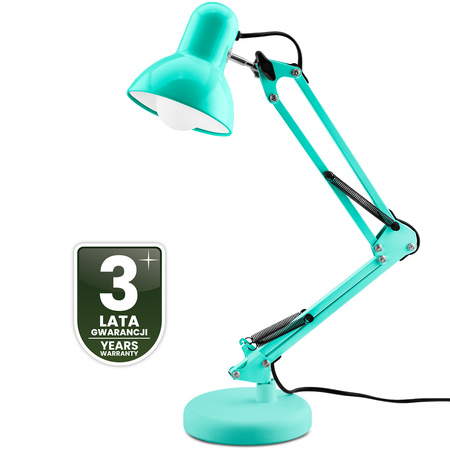 Stolová kresliaca lampa E27 TOBI Mint Lumiled + držiak na dosku