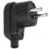 Elektrická uhlová zástrčka UNI-SCHUKO s uzemňovacím pásikom čierna ORNO