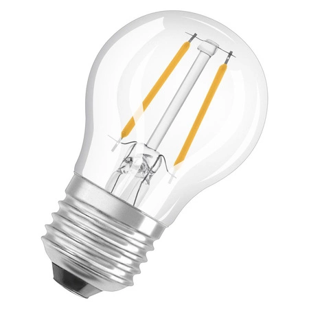 LED žiarovka P45 guľka E27 4,8W = 40W 470lm 2700K teplá biela 320° Dimmable Retrofit Filament CLASSIC Osram