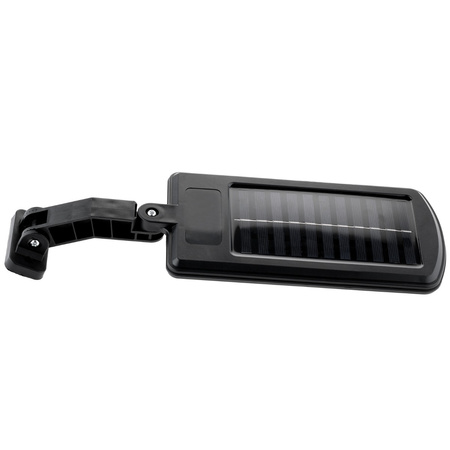 Solárne záhradné svietidlo LED 10W 6500K, studená biela so senzorom pohybu a súmraku čierne IP44 Masterled