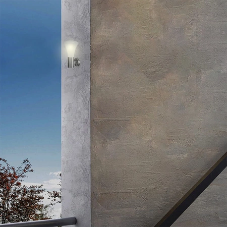 Záhradné LED nástenné svietidlo BELLA E27 Chrome Volteno