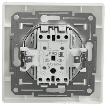 Dvojpólový spínač Asfora IP20 White