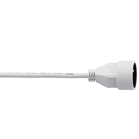 Sieťový predlžovací kábel zástrčka - zásuvka s uzemnením 1,5m 3x1mm 13A biely ECOLIGHT