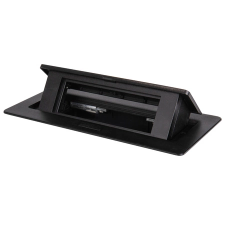 Podlahová krabica Obdĺžniková elektrická zásuvková krabica čierna OFFICE+ Kanlux